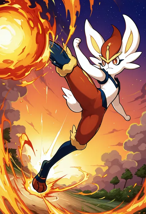 Cinderace: Soccer Striker Pokemon | エースバーン (Pokedex #0815) [Illustrious] IL