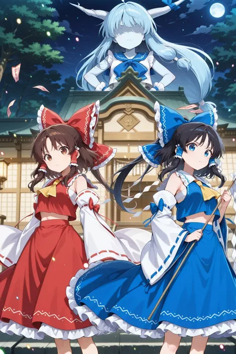 Reimu Hakurei (Touhou Project) & Blue Reimu