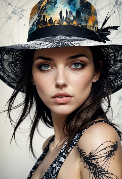 Một phụ nữ da trắng xinh đẹp, nhỏ và nâu sẫm, với mái tóc dài nâu sáng