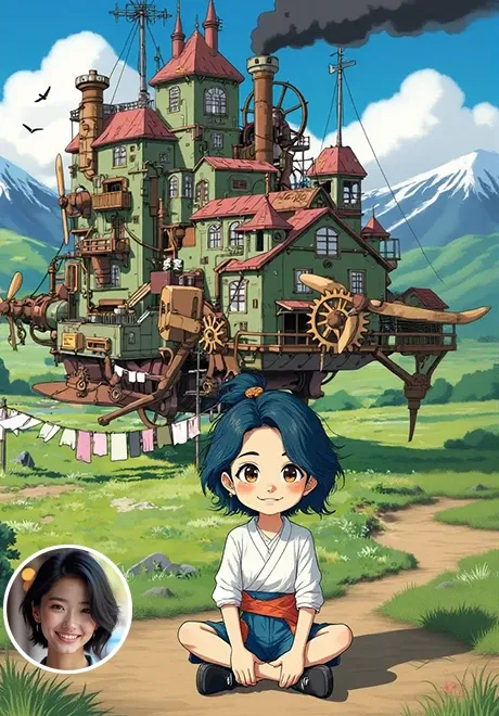 Me and my moving castle（Ghibli style）