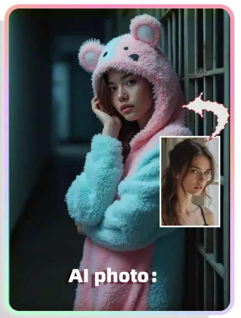 AI style：Prison Plush Clothing Girl Photo Shoot
