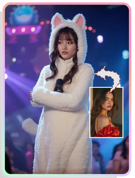 AI style：Standing on the fluffy stage