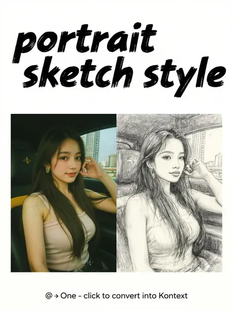 ✏️ One - click conversion to Kontext sketch avatar