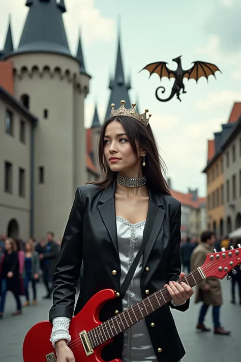 ผู้หญิงคนหนึ่งกำลังเล่นเปียโน