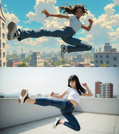 Pose LoRA Flying Kick FLUX v1.0