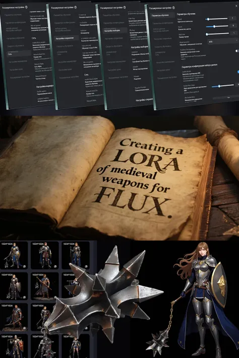 Creating a LoRA of medieval weapons for FLUX