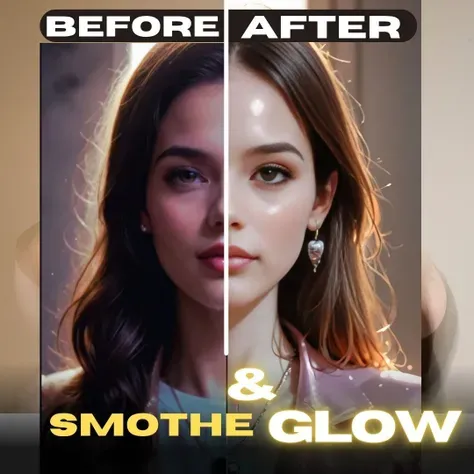 Стеклянная кожа Glow-Realistic Азиатская красота|Влажный макияж в стиле портрета