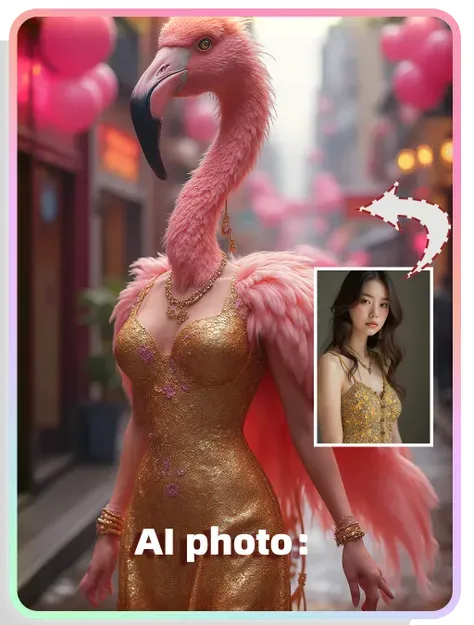 Gaya AI:Menjadi Wanita Flamingo