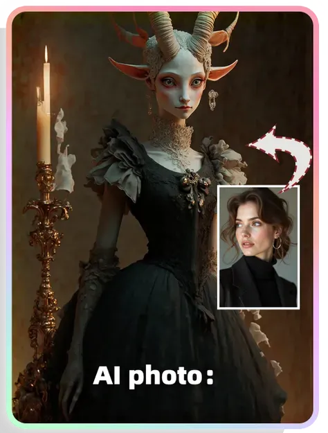 Стиль ИИ：Тема AI для превращения в антилопу-женщину