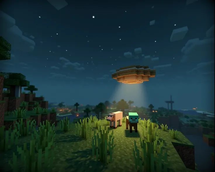 Cube World (Minecraft RTX/Voxel Style) [Flux]