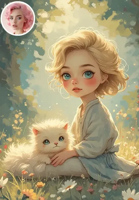 Ilustración de niños: Mi amigo animal