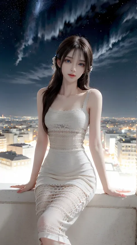 白色網紗飄逸肩帶洋裝-海藝 2025_8_1