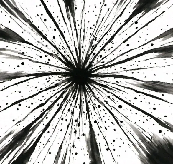 和風：墨の花背景LoRa