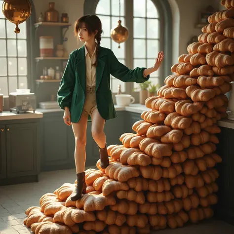 Besteigen Sie die Brottreppe