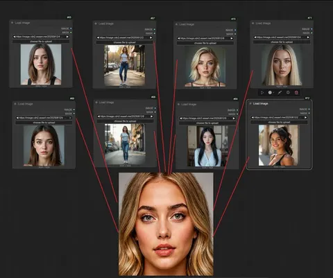 Kết hợp tối đa 8 bức ảnh và trộn chúng thành một khuôn mặt mới 