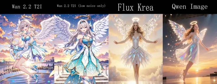 Qwen Image VS Flux Krea VS Wan2.2 T2I<br>What is the best? You can check for yourself!<br>This workflow gets you equipped with everything that you need to answer this questions.<br>Keep in mind that generation time and cost can be high, so using Workflow Version is recommended.<br><br>Workflow version: https://www.seaart.ai/workFlowDetail/d2et9ile878c73ah21t0