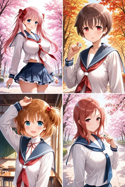 4 in 1，咲-Saki-/天才麻将少女，小林立/Kobayashi Ritz - Artist Style illustrious XL_v1.0