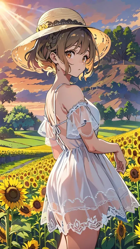 Sunflowers and girls V1