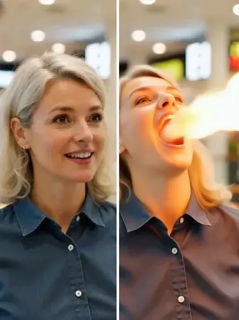 Feuer aus dem Mund blasen