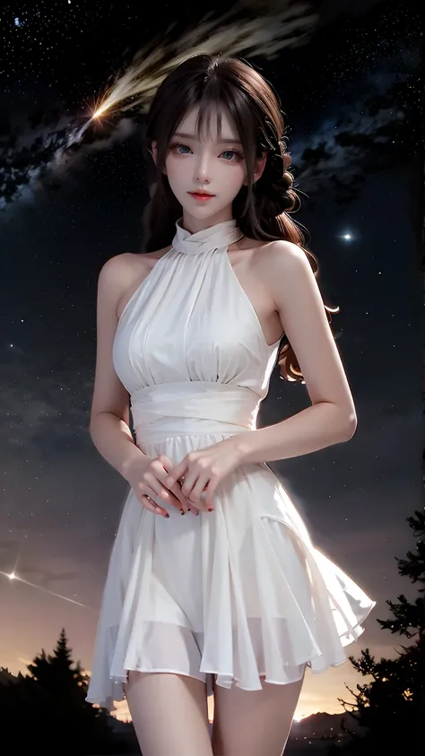 白色清爽感夏日吊脖洋裝 2025_8_20