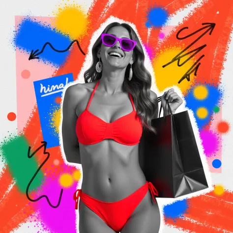 Urban collage style FLUX-Dev LORA 1