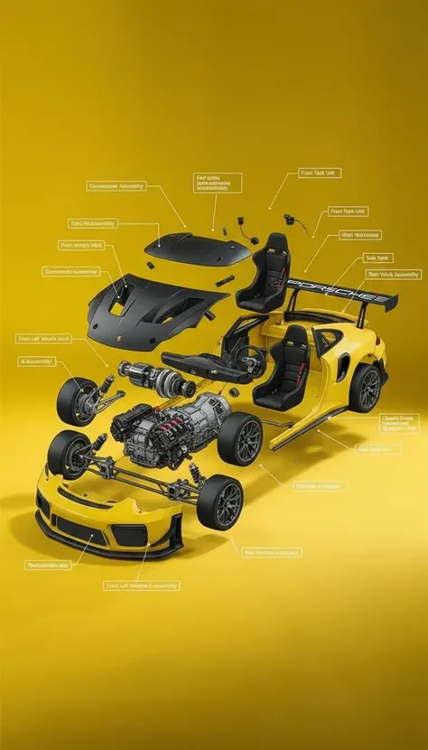 Vista explodida das peças