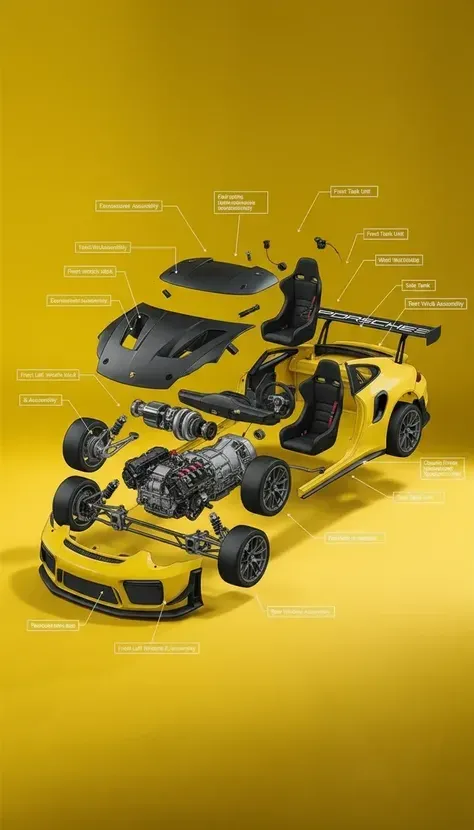 Explosionszeichnung der Bauteile