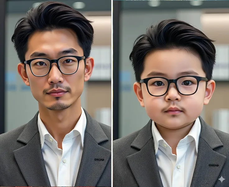 Diese Anwendung kann den hochgeladenen Charakter in ein Kind verwandeln, während die Kleidung beibehalten wird, Haltung, Hintergrund und Frisur unverändert. Sie müssen nur ein klares Bild des Charakters hochladen und auf Erstellen klicken.