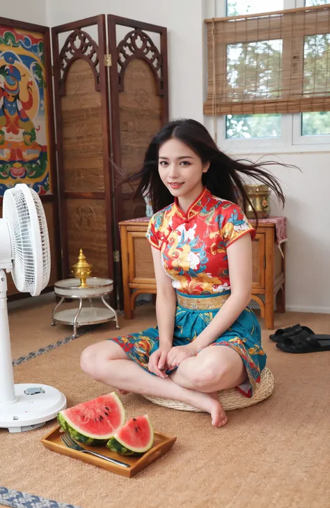 Thai girl cooling off