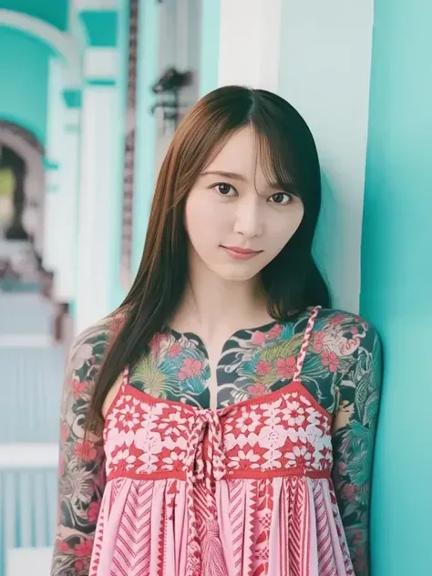 그녀의 전신 문신 만들기