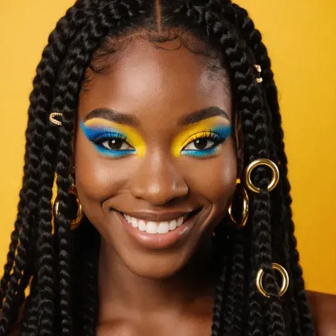 아름다운 흑인 여성의 초상화