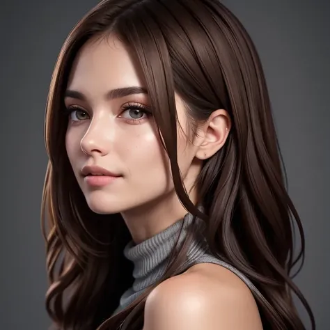 완벽한 대칭적 얼굴을 가진 여성