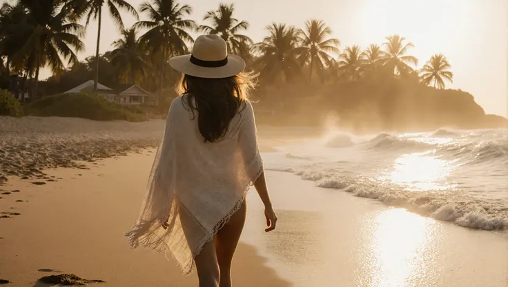 am tropischen Strand