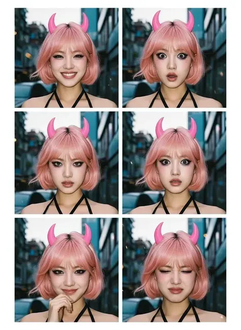 Seis expresiones emocionales