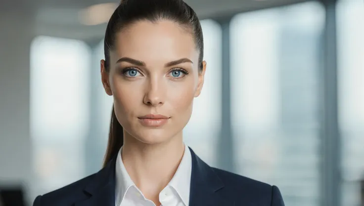 Geschäftliches Aussehen im Stil "Powerfrau"