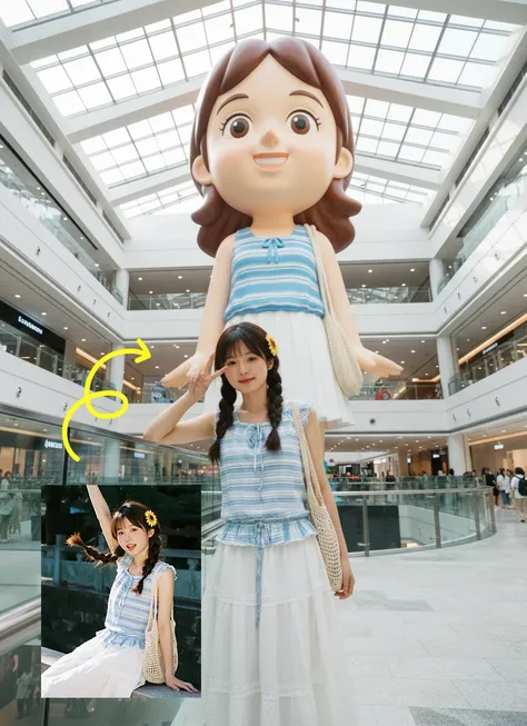 Chụp ảnh kỷ niệm với tác phẩm điêu khắc 3D