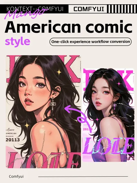 American comic style transformation