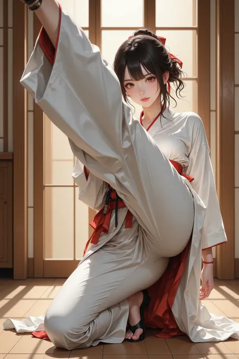 巫女のしゃがみ裏ハイキック v1.0