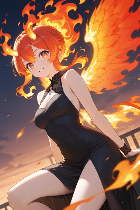 fiery horns / fiery wings / fiery hair v1