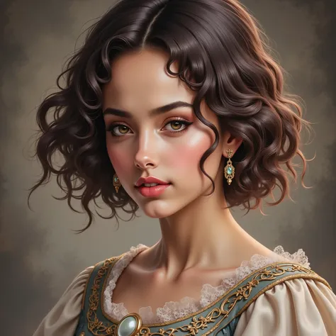 ウェーブヘアファッションと顔 v1.0