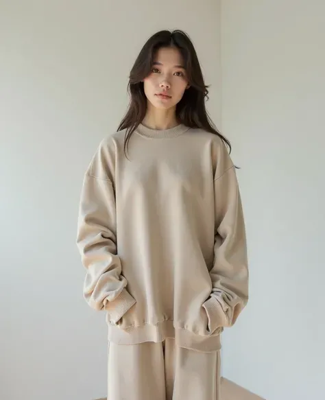 Girl washing clothes at high speed rail station