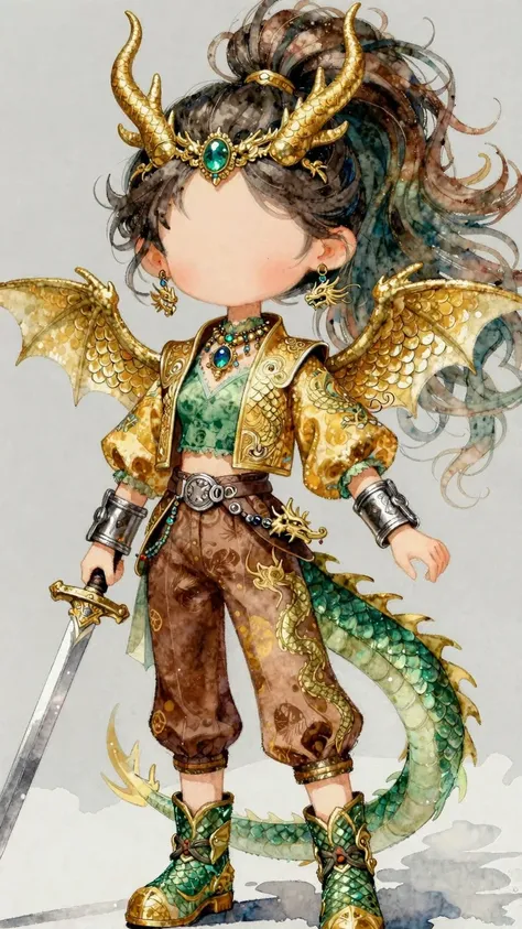 A Personagem: A Guerreira Dragão de Esmeralda