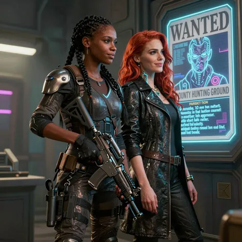 Cyberpunk Duo: Ready for Action! 💥