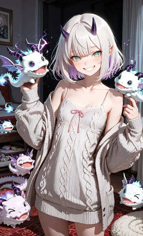 Demon girl and her cute dragon squad 🐉