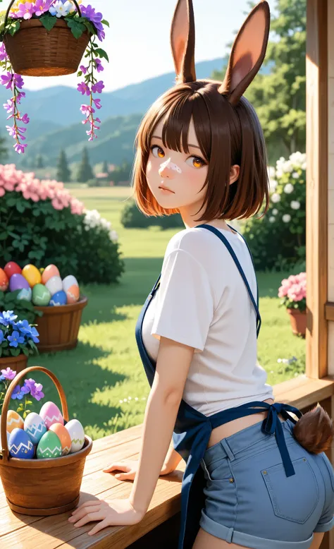Cute  girl's Easter morning 🐰