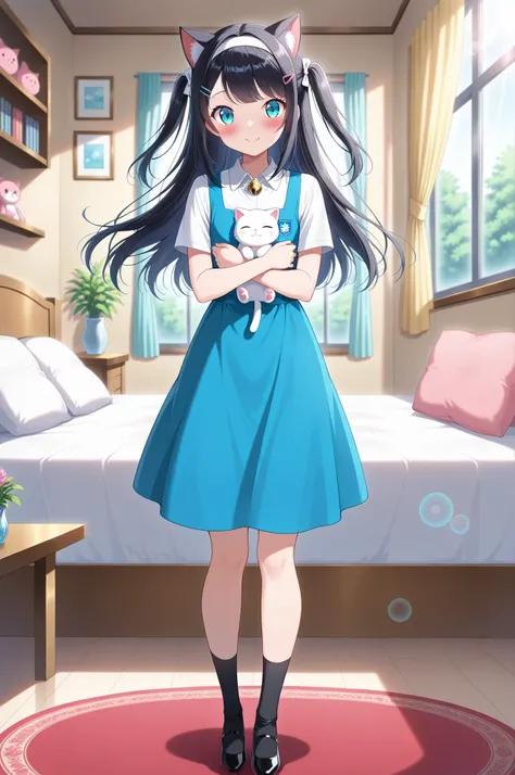 Malaysian School Uniform Pinafore Dress (马来西亚校服 - 蓝色背心裙)_rel_260420