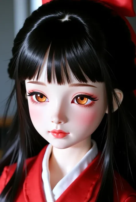 可愛い黒髪の和装人形 v1.0