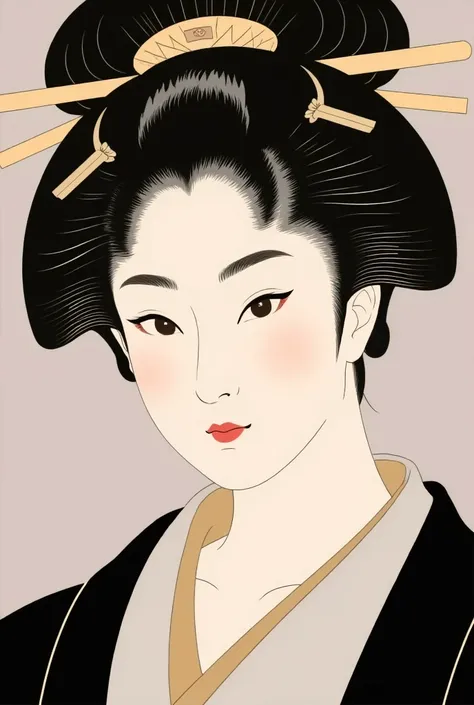 古風な日本髪の美人画 v1.0