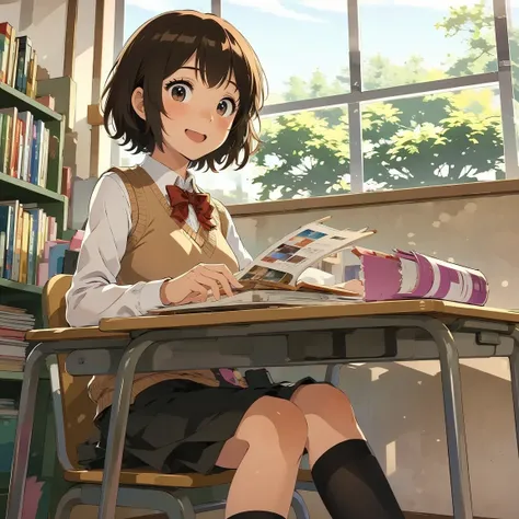 机に座る女学生SD v1.0