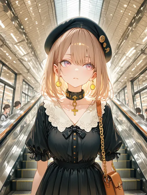 Girl on Escalator, Back View: Image to Video